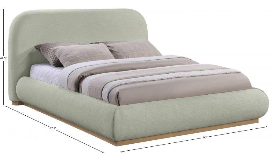 Lit double en tissu chenille Vaughn