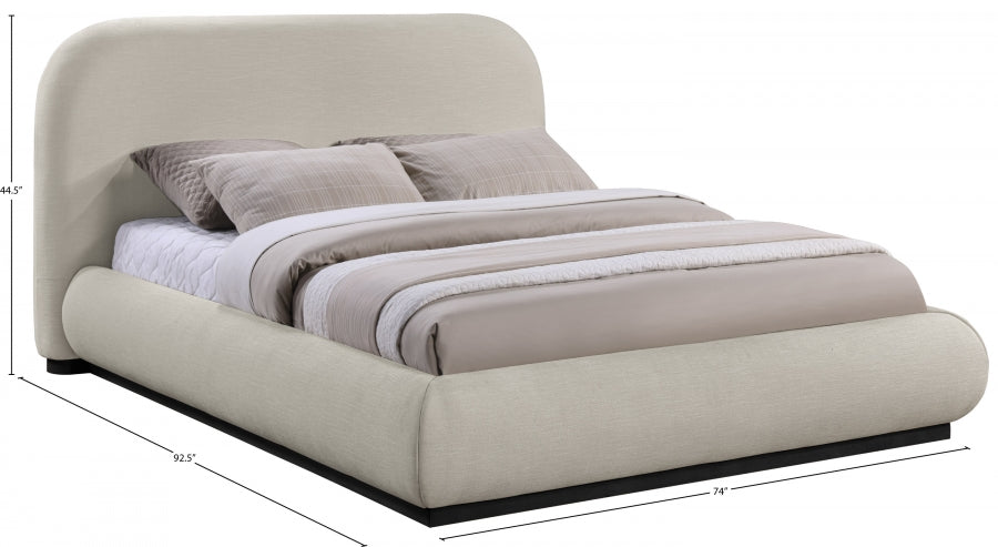 Lit queen en tissu chenille Vaughn