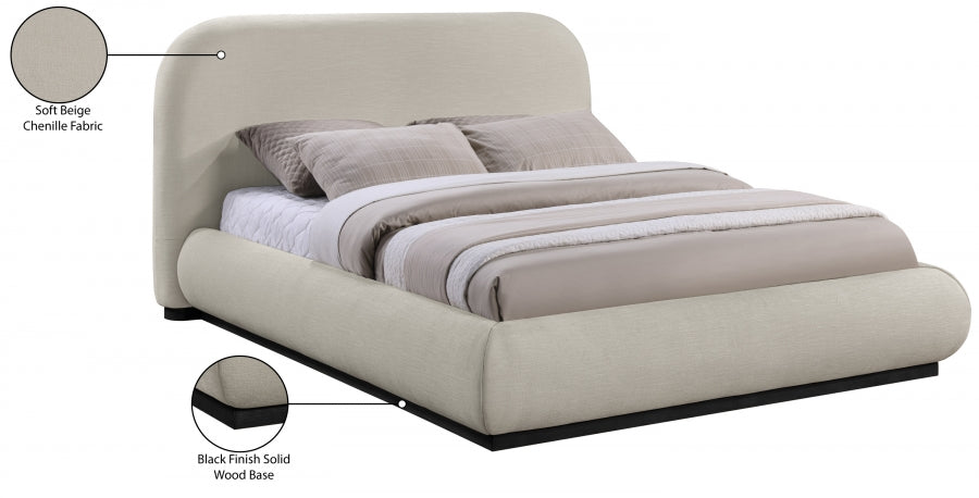 Lit queen en tissu chenille Vaughn