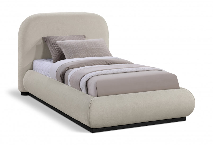 Lit simple en tissu chenille Vaughn