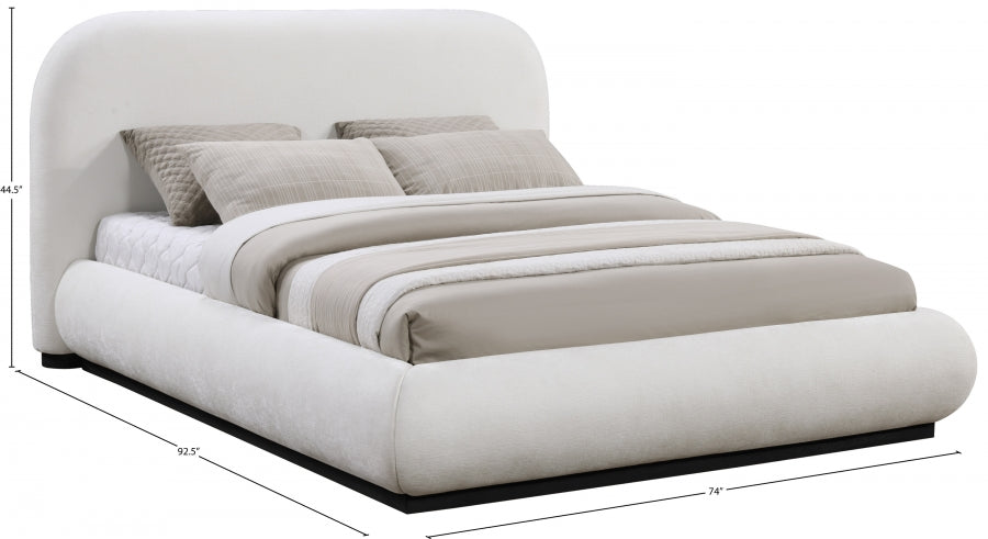 Lit queen en tissu chenille Vaughn
