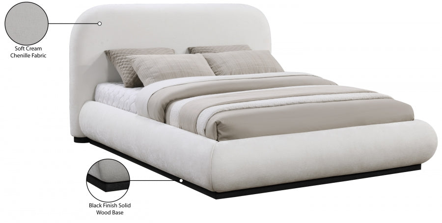 Lit queen en tissu chenille Vaughn