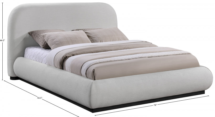 Lit queen en tissu chenille Vaughn