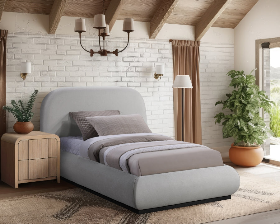 Lit simple en tissu chenille Vaughn