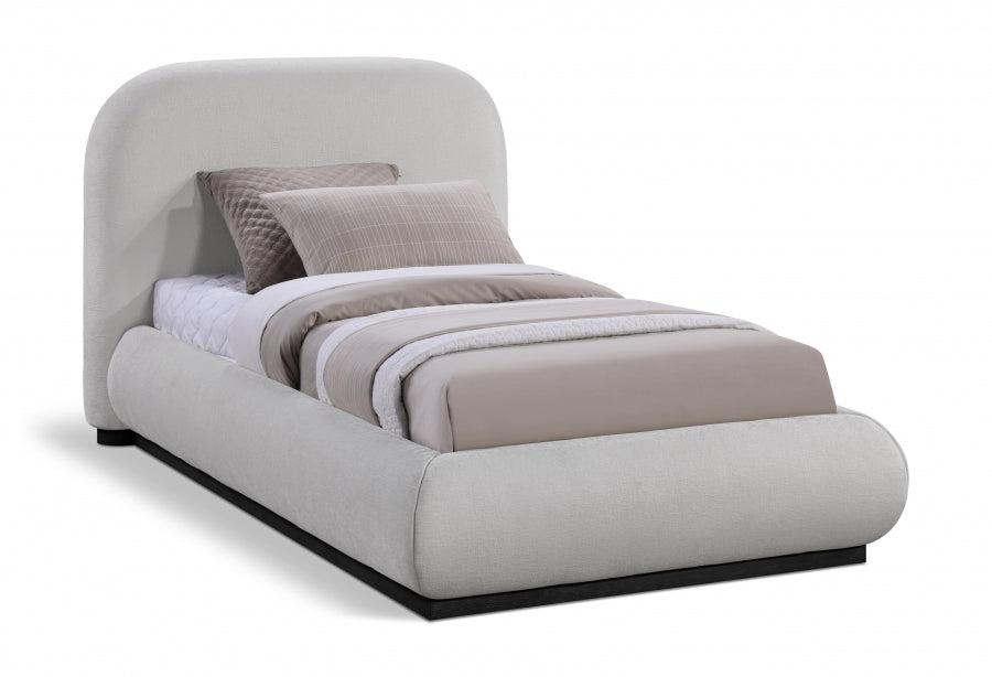 Lit simple en tissu chenille Vaughn