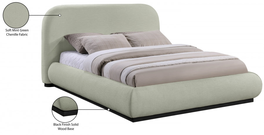 Lit queen en tissu chenille Vaughn