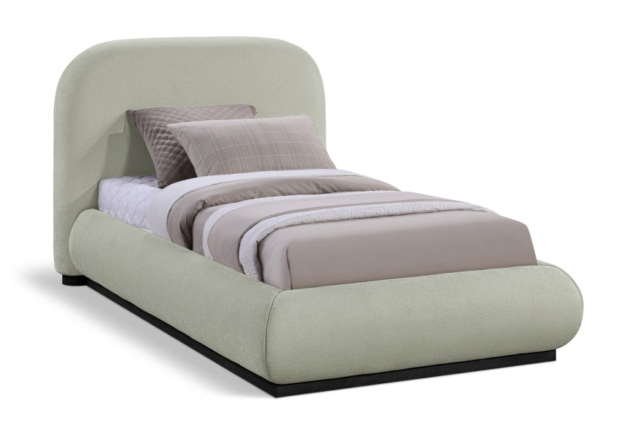 Lit simple en tissu chenille Vaughn