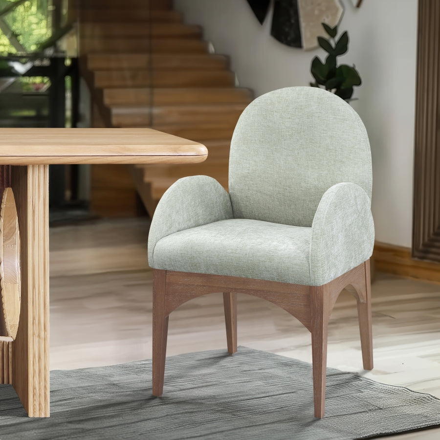 Fauteuil de salle à manger en tissu chenille Waldorf