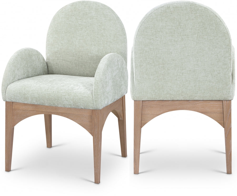 Fauteuil de salle à manger en tissu chenille Waldorf