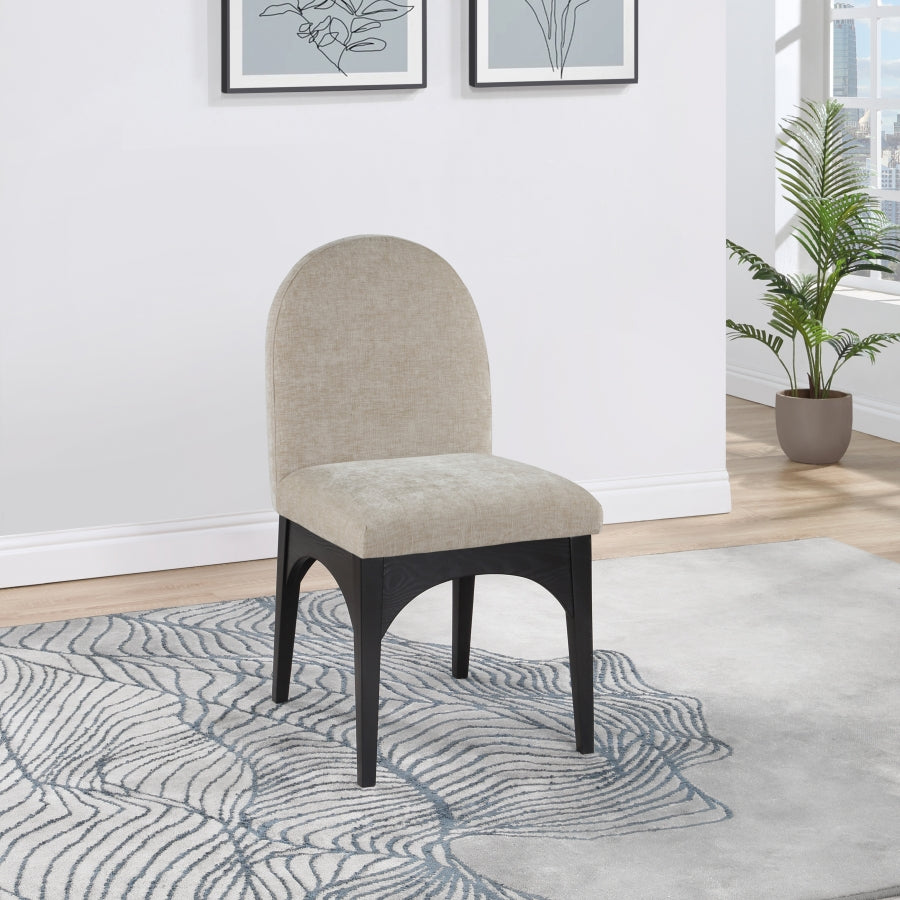 Chaise d'appoint de salle à manger en tissu chenille Waldorf