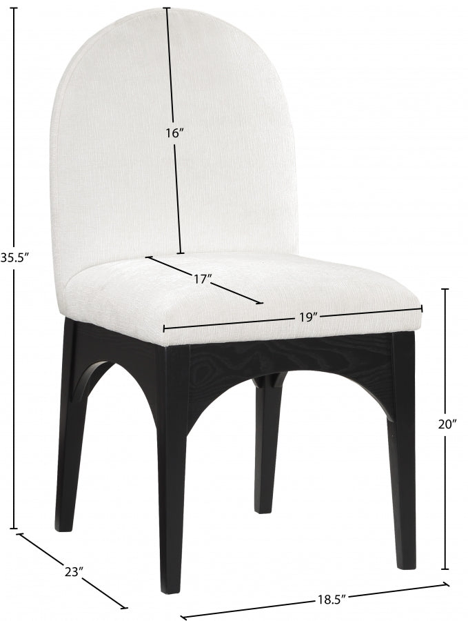 Chaise d'appoint de salle à manger en tissu chenille Waldorf
