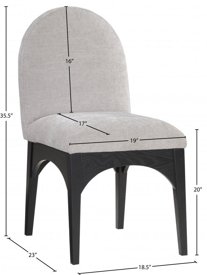 Chaise d'appoint de salle à manger en tissu chenille Waldorf