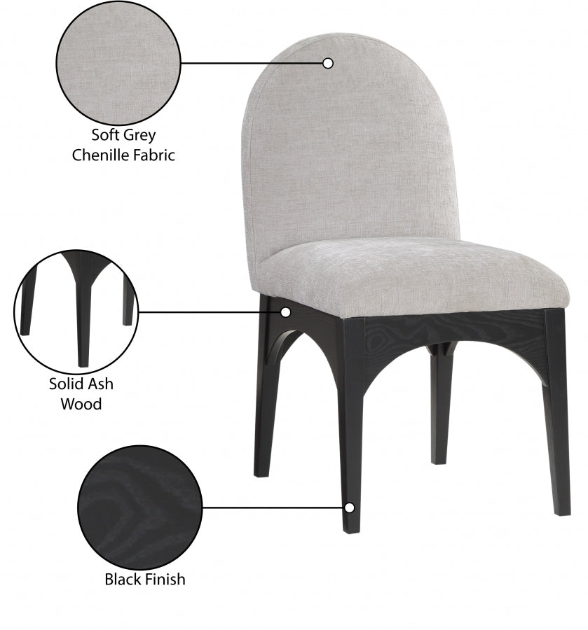 Chaise d'appoint de salle à manger en tissu chenille Waldorf