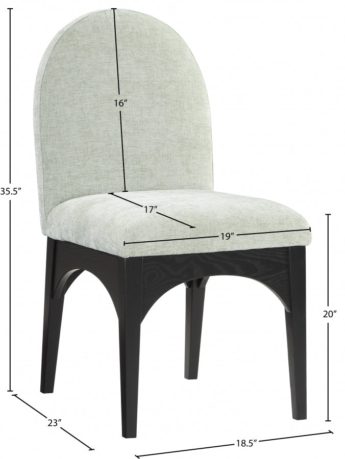 Chaise d'appoint de salle à manger en tissu chenille Waldorf