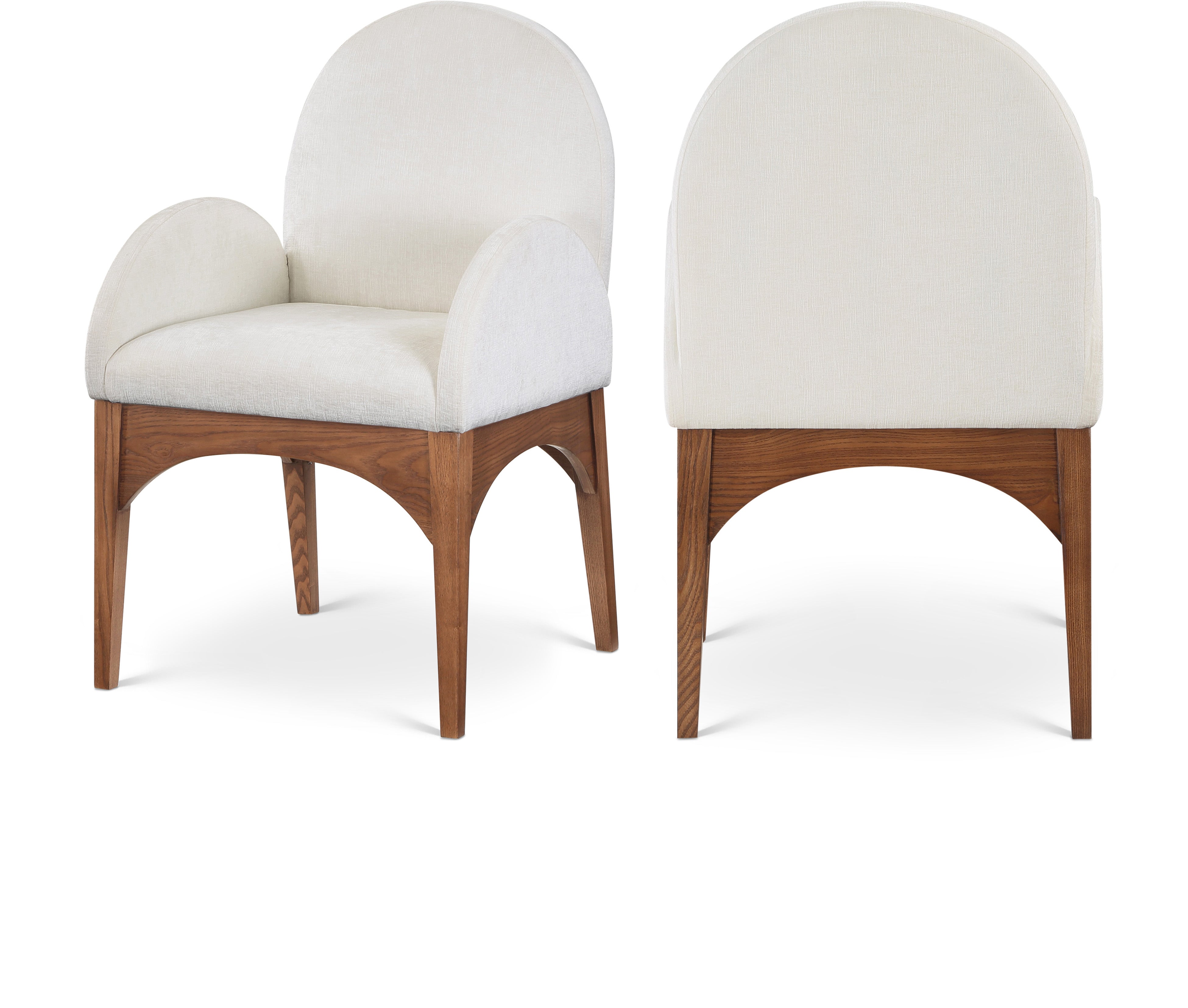 Fauteuil de salle à manger en tissu chenille Waldorf
