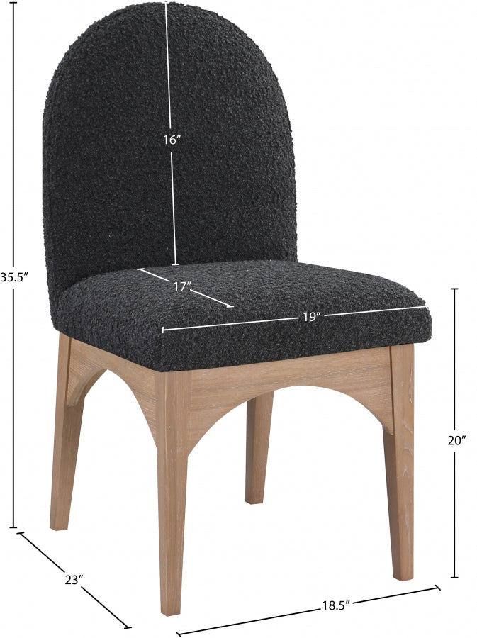 Chaise d'appoint de salle à manger en tissu boucle Waldorf