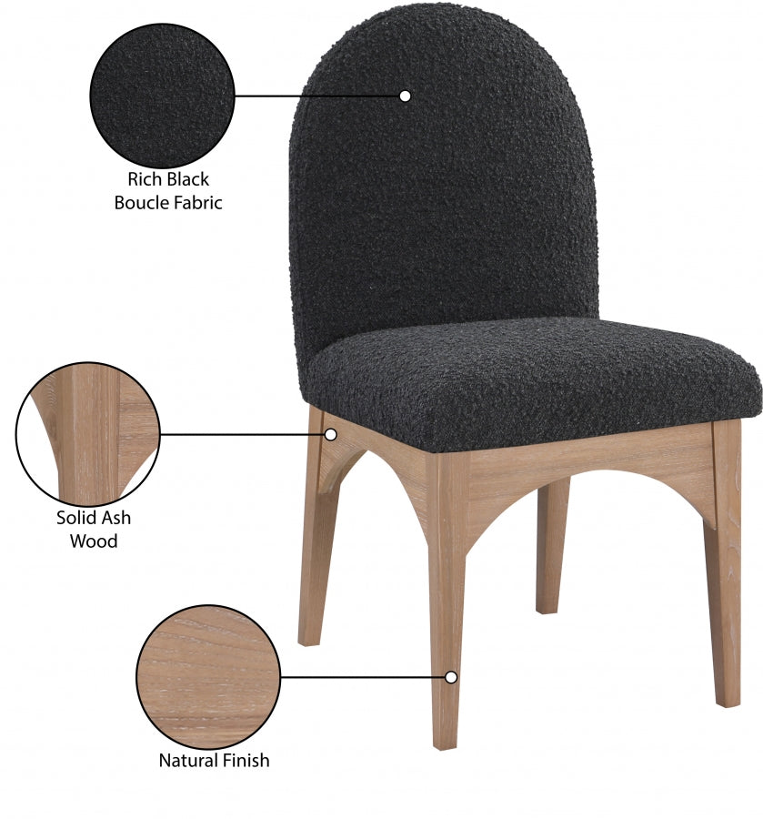 Chaise d'appoint de salle à manger en tissu boucle Waldorf