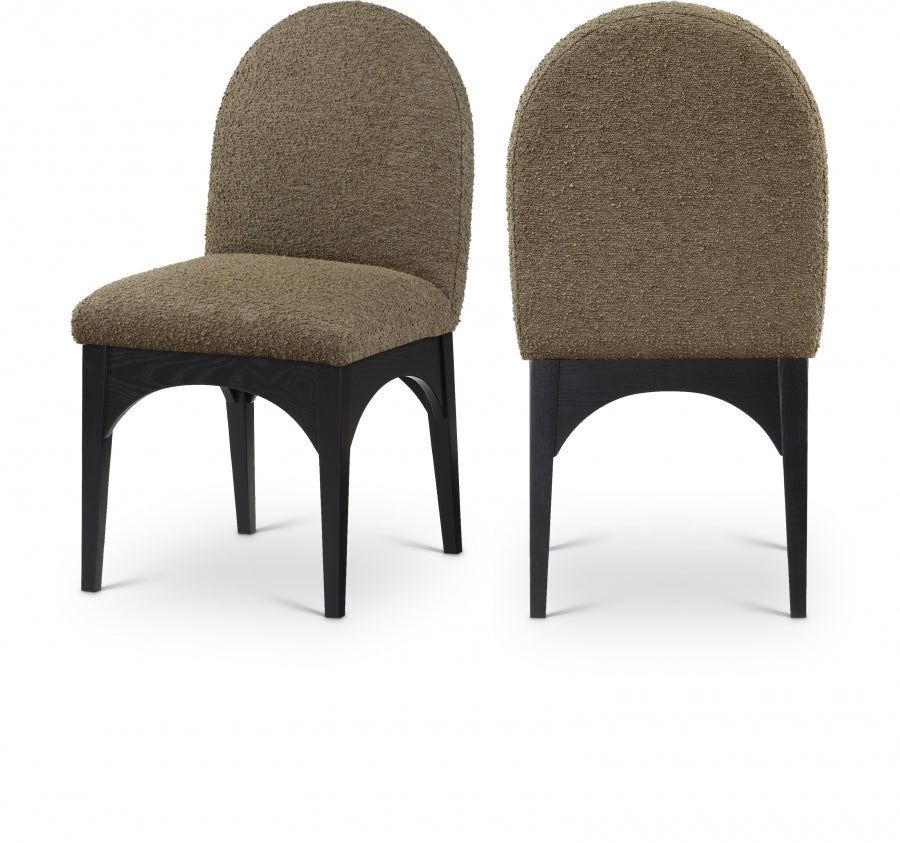 Chaise d'appoint de salle à manger en tissu boucle Waldorf