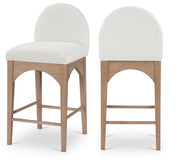Tabourets de comptoir en tissu chenille Waldorf