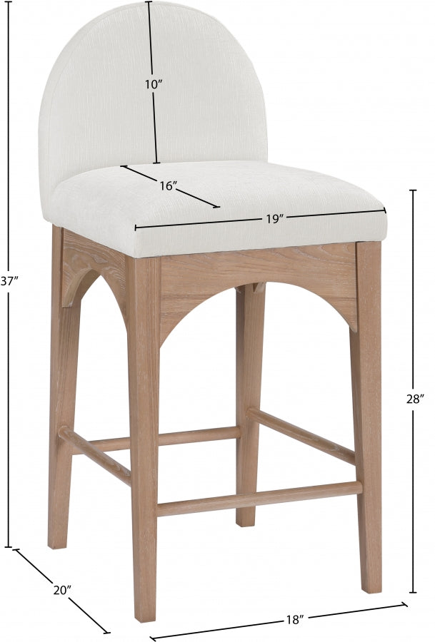 Tabourets de comptoir en tissu chenille Waldorf
