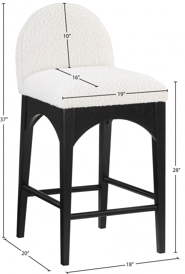 Tabourets de comptoir en tissu Boucle Waldorf