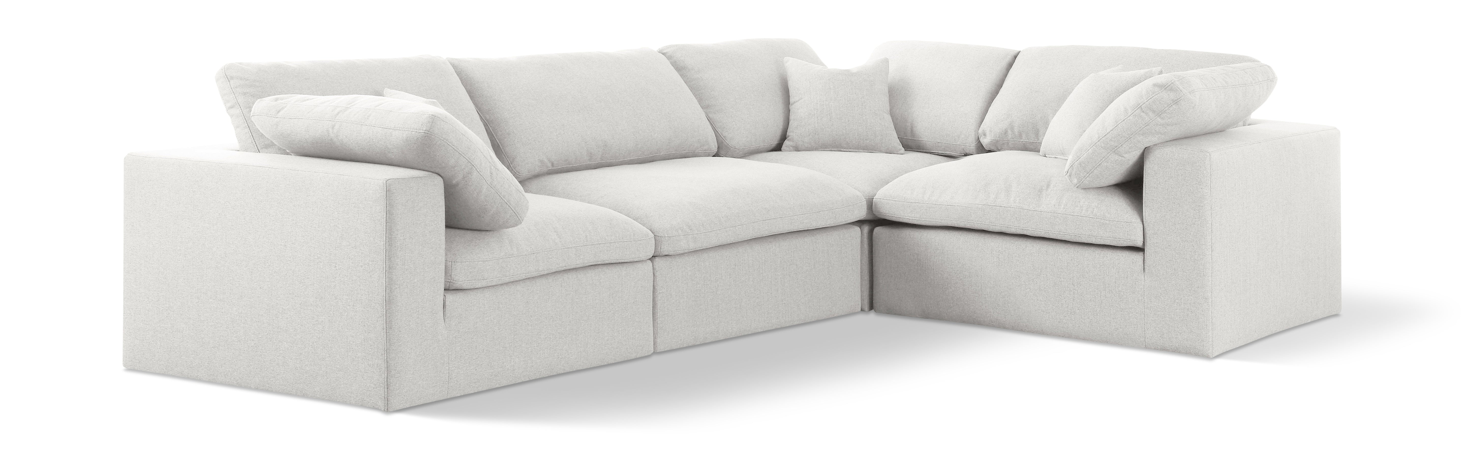 Canapé sectionnel modulaire confort de luxe en tissu texturé Serene Linen