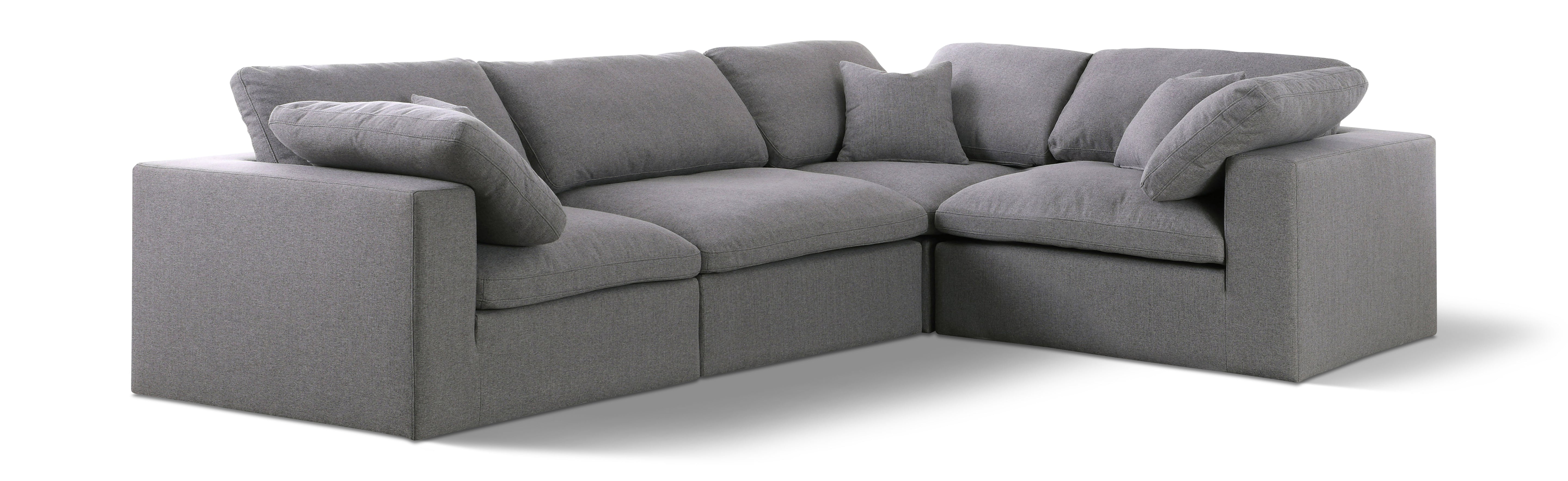 Canapé sectionnel modulaire confort de luxe en tissu texturé Serene Linen