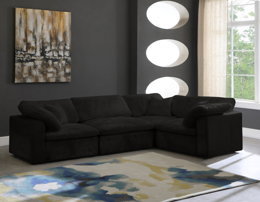 Canapé modulable confortable en velours douillet