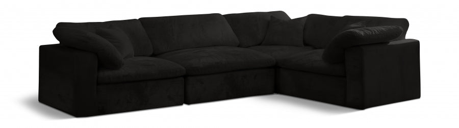 Canapé modulable confortable en velours douillet