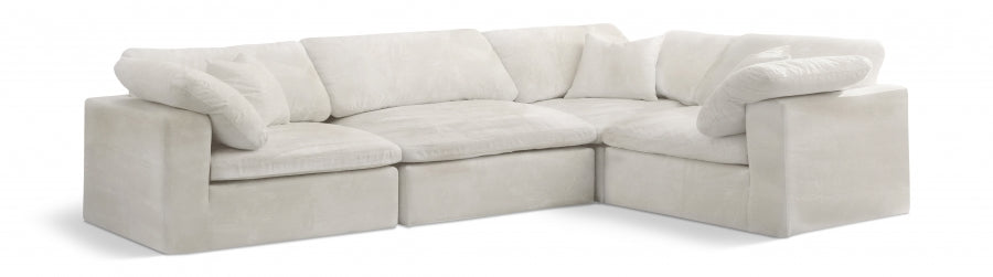 Canapé modulable confortable en velours douillet