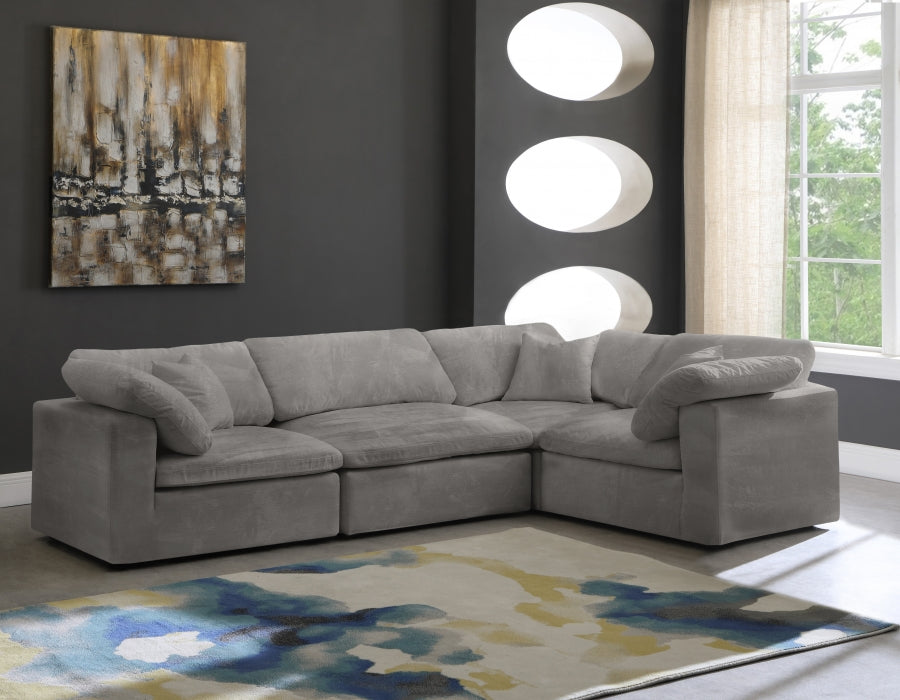 Canapé modulable confortable en velours douillet