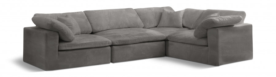 Canapé modulable confortable en velours douillet