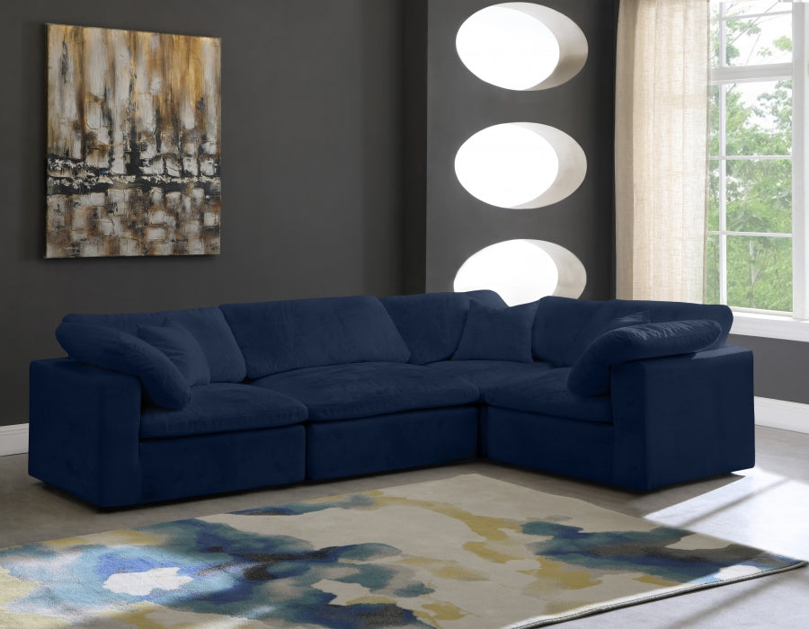 Canapé modulable confortable en velours douillet
