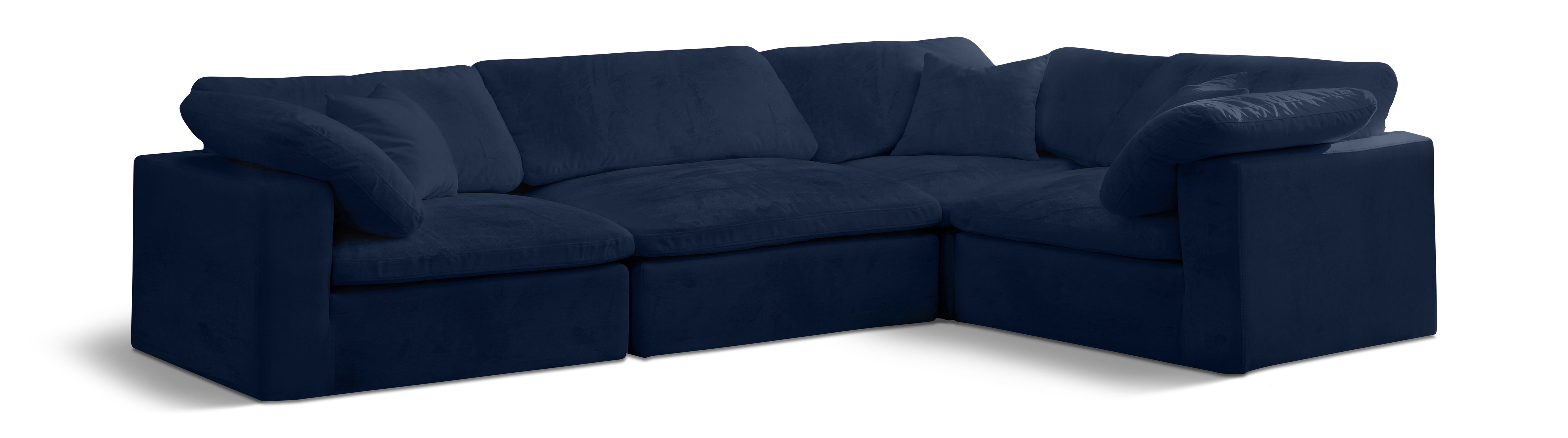 Canapé modulable confortable en velours douillet