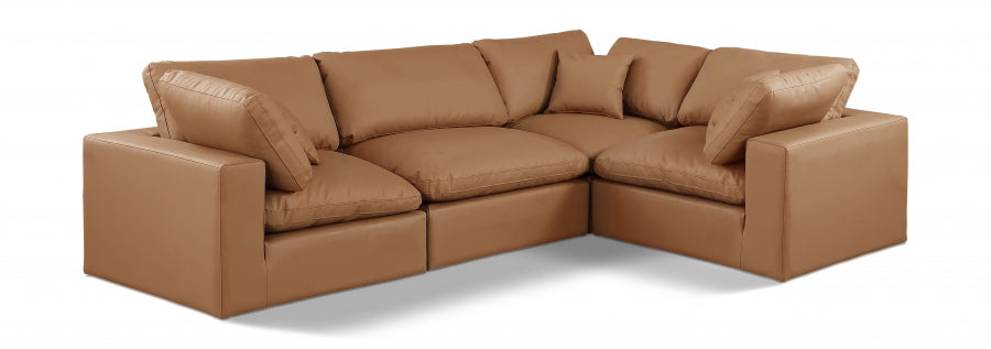 Canapé sectionnel confortable en cuir végétalien