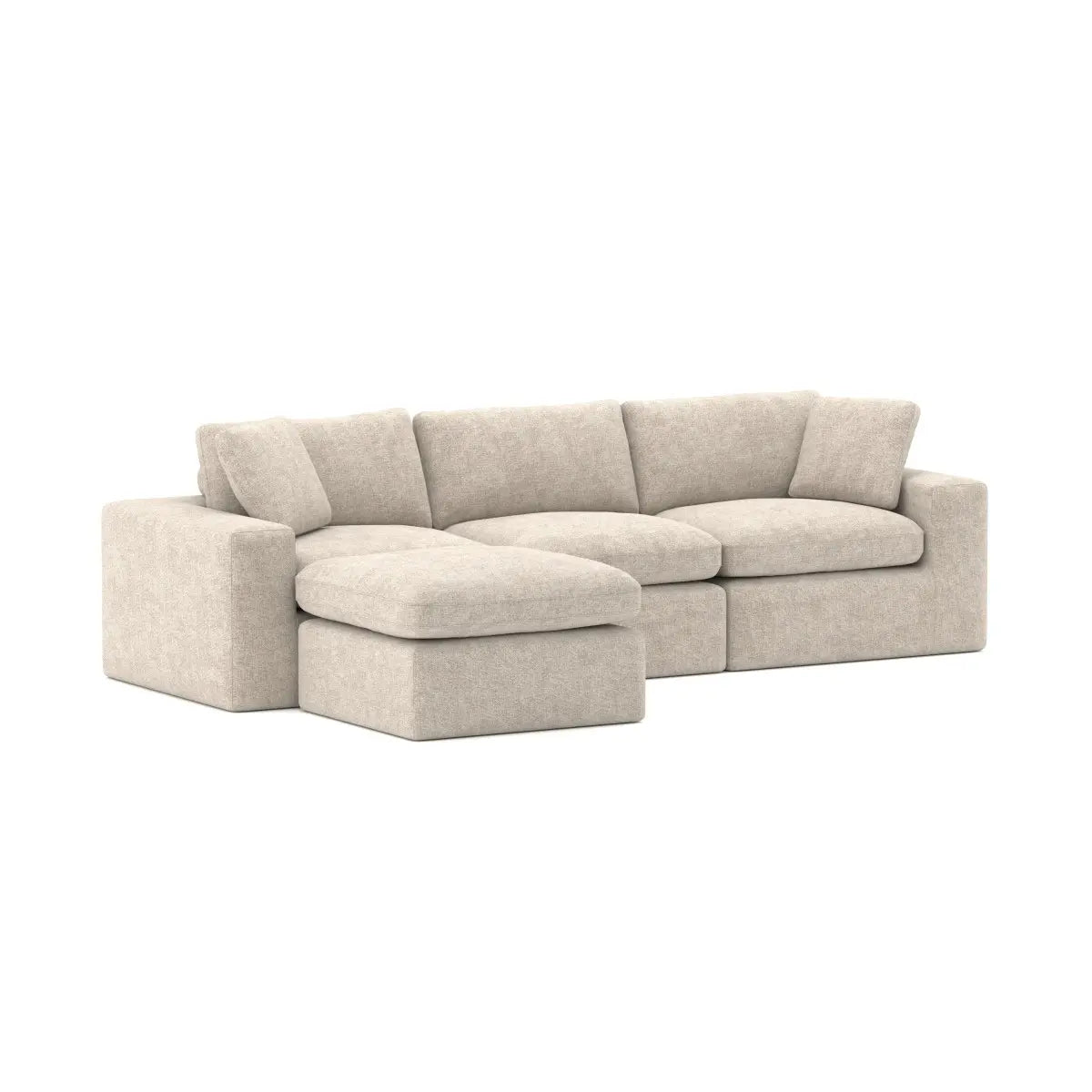 Sectionnel réversible 108" | Beige et ressorts ensachés