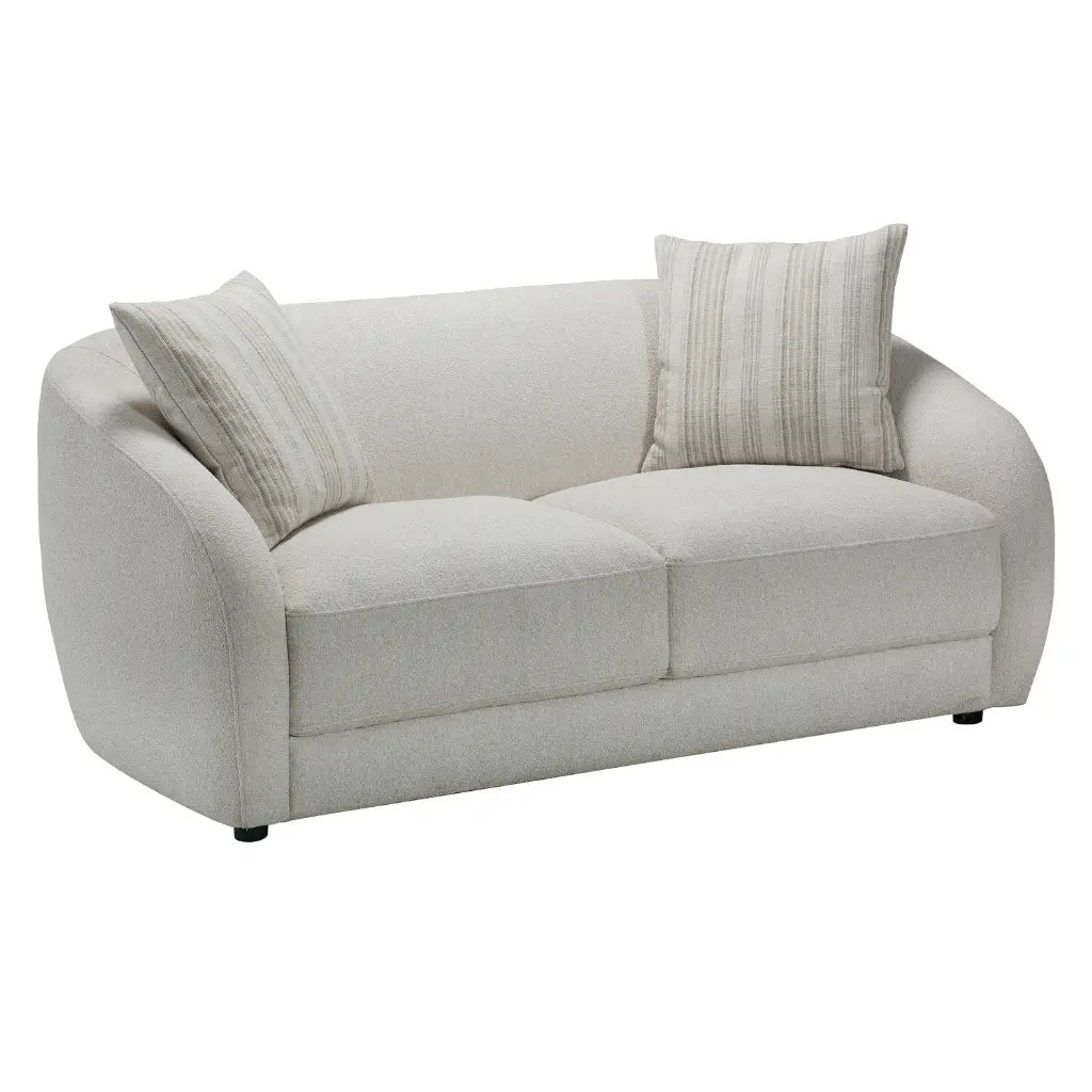 Causeuse Sophy avec coussins – Style arrondi crème