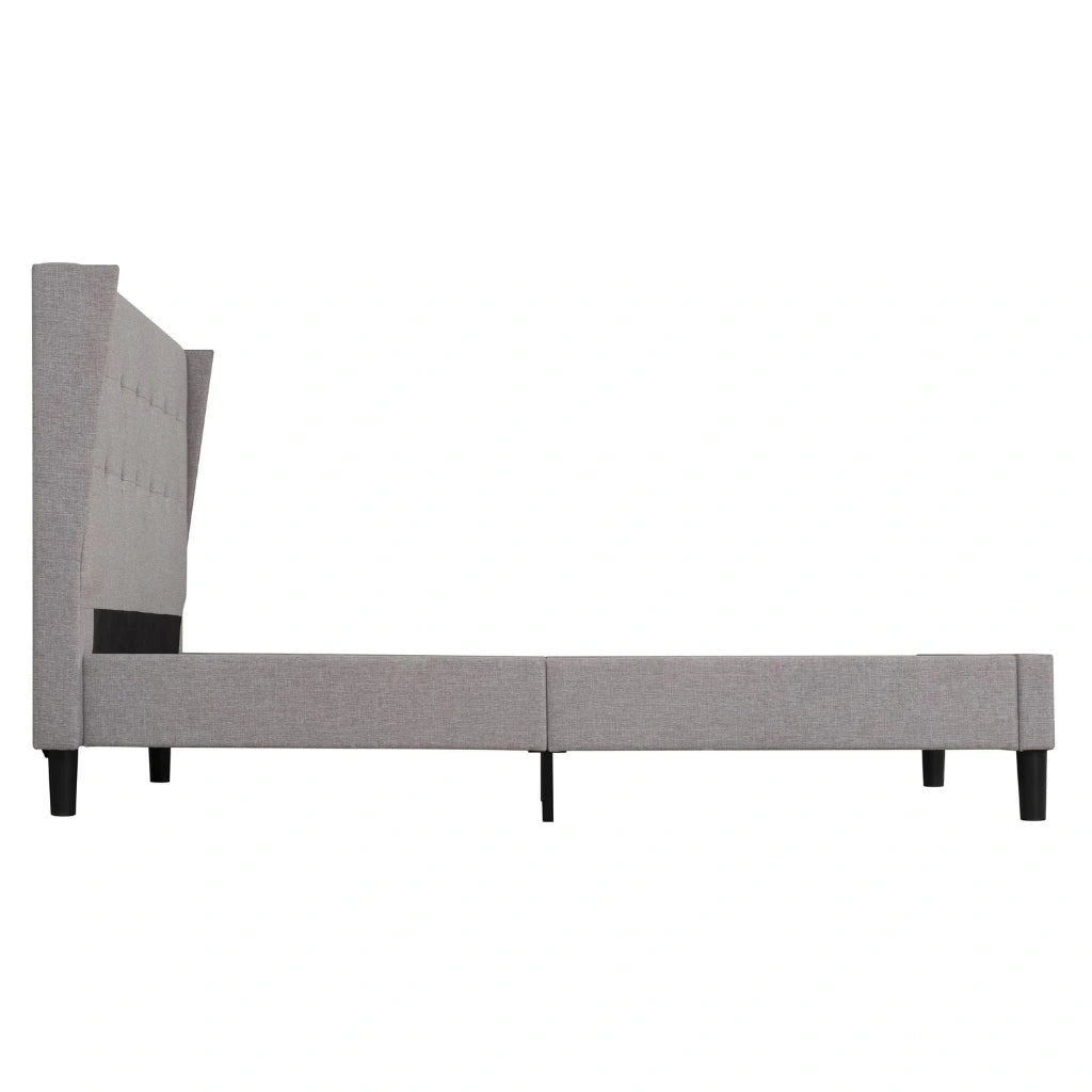 Moxie : Le Lit Wingback Capitonné en Attic Gris