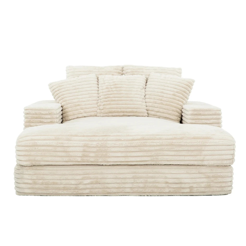 Chaise Snug par Sealy® | Confort Teddy Beige sans Assemblage