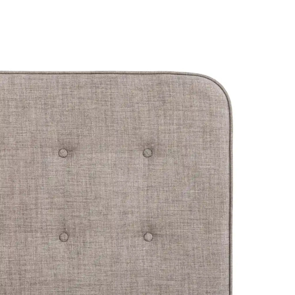 Winston : Le Lit Plateforme Capitonné en Suri Taupe