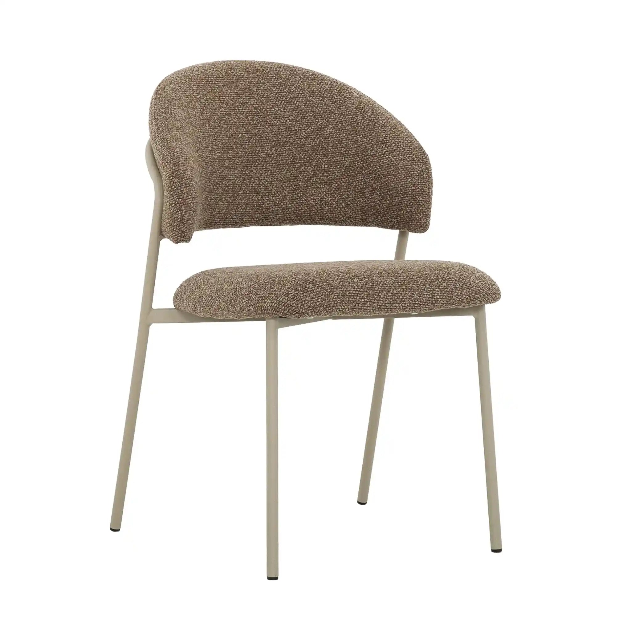 Primo Ensemble de 2 Chaises de Salle à Manger Confortables - Tissu Gris
