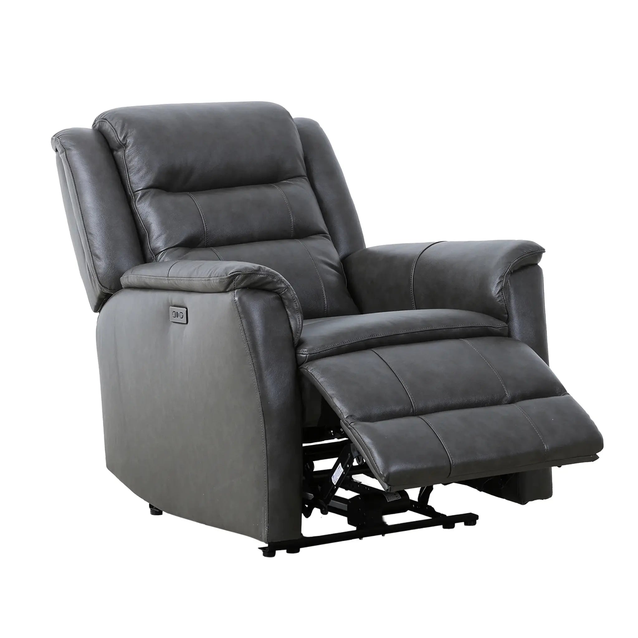 Primo Carter Fauteuil Inclinable Électrique Cuir et Similicuir Gris Foncé