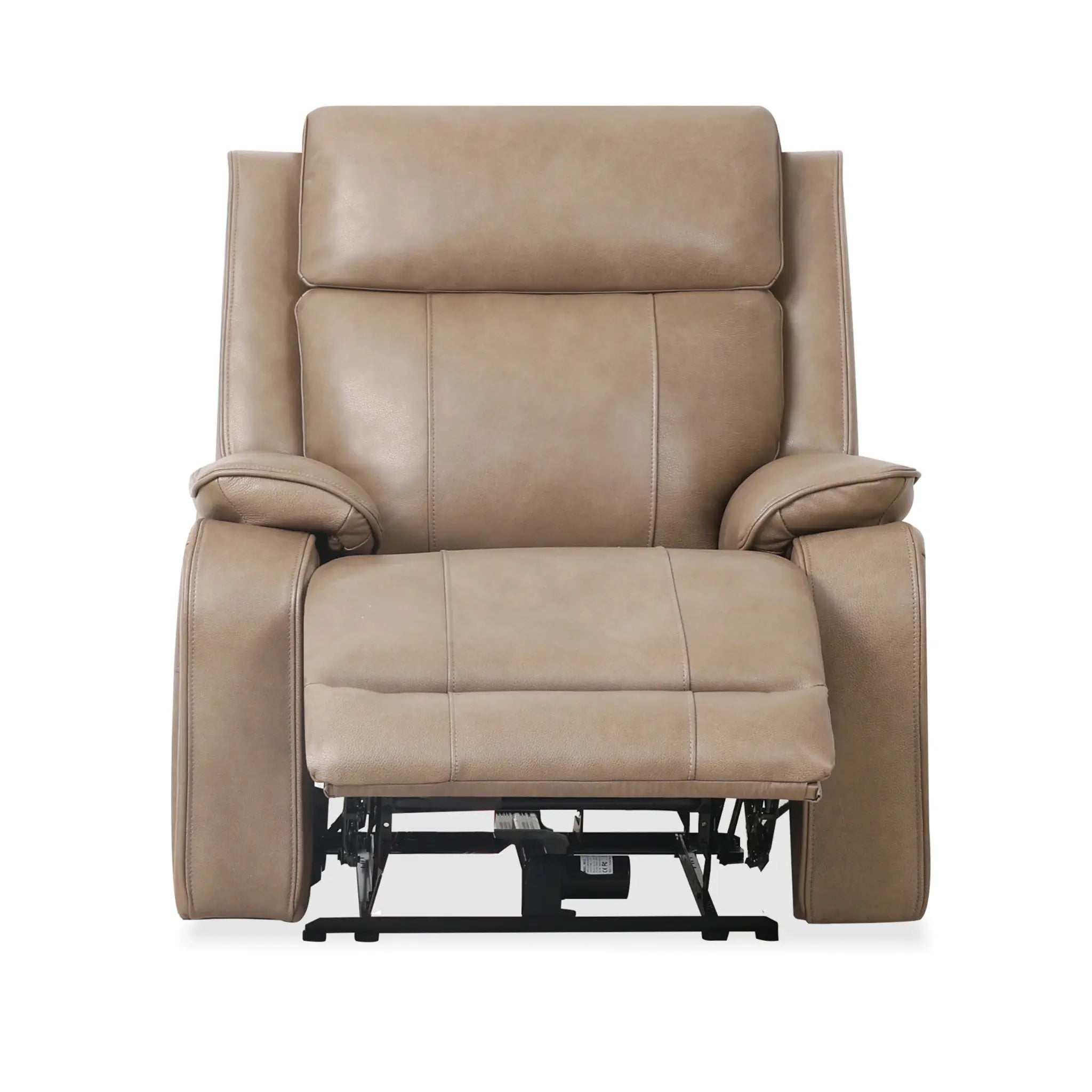 Brindle Fauteuil Berçant Inclinable Électrique Cuir Taupe - Primo