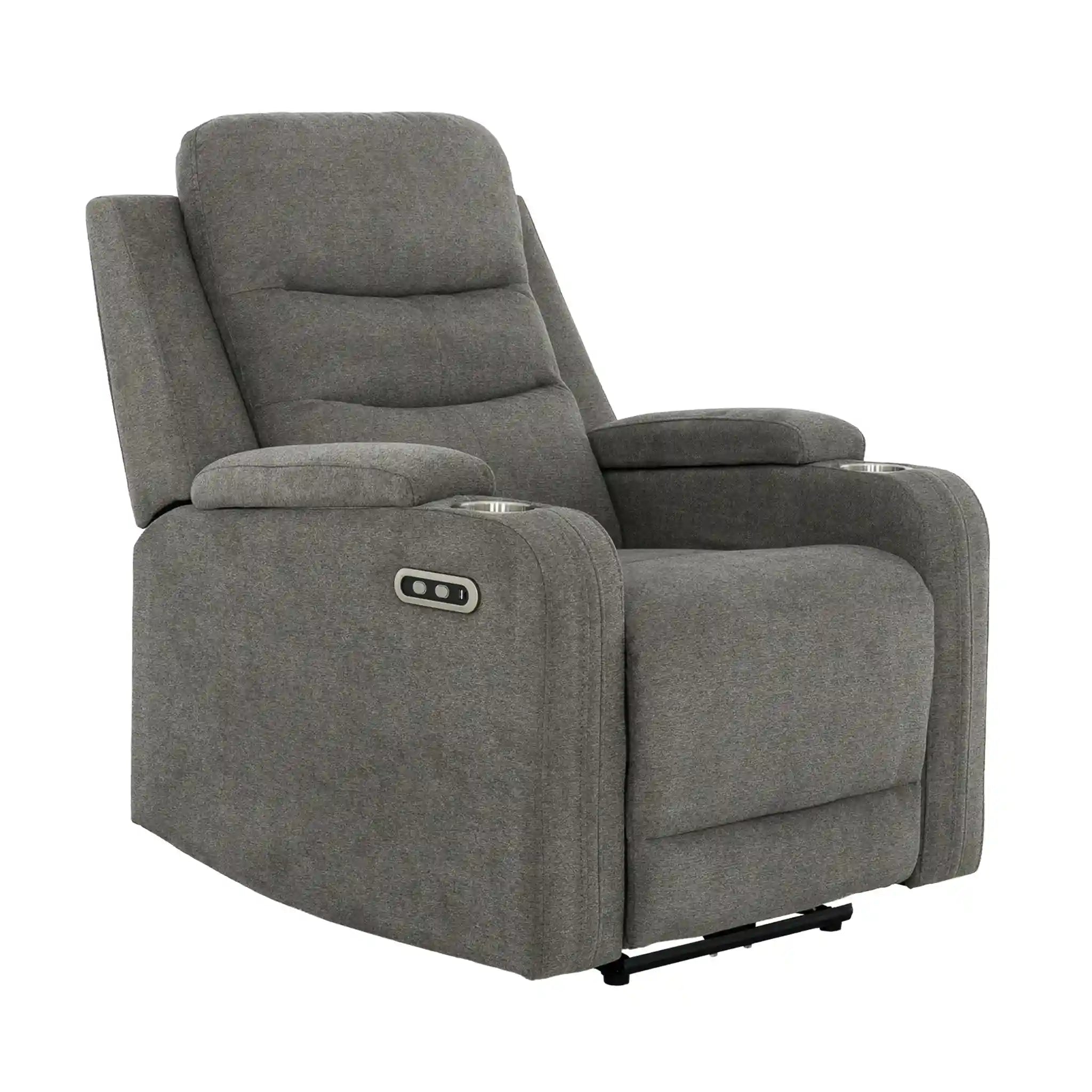 Primo Alfred Fauteuil Inclinable Électrique en Tissu Gris