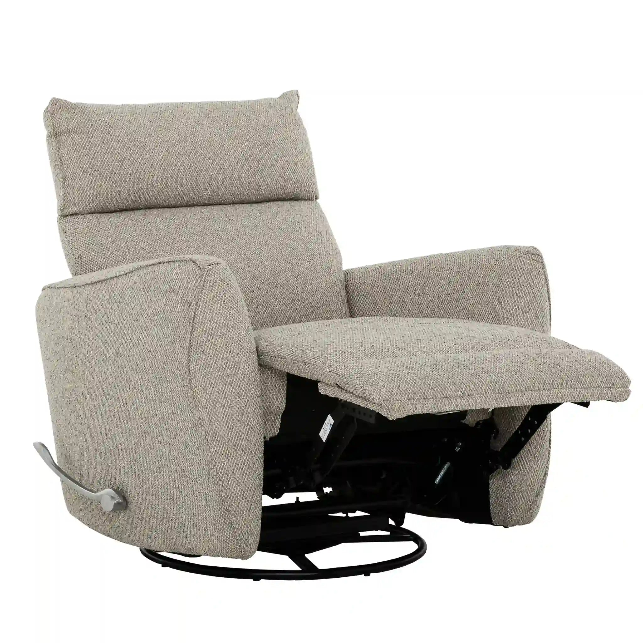 Primo Owen Fauteuil Berçant et Pivotant Inclinable en Tissu Beige