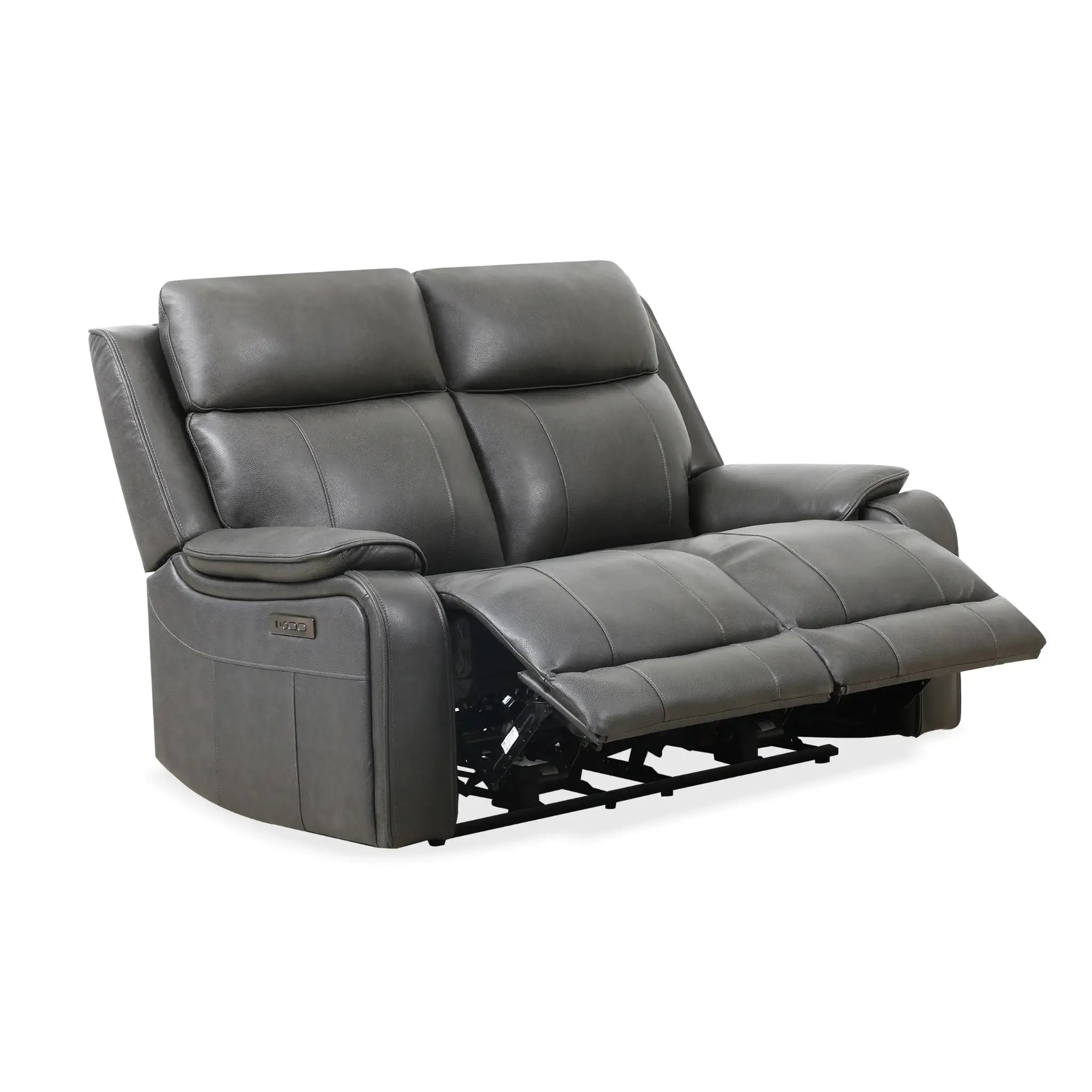 Primo Brindle Causeuse Inclinable Électrique en Cuir Anthracite