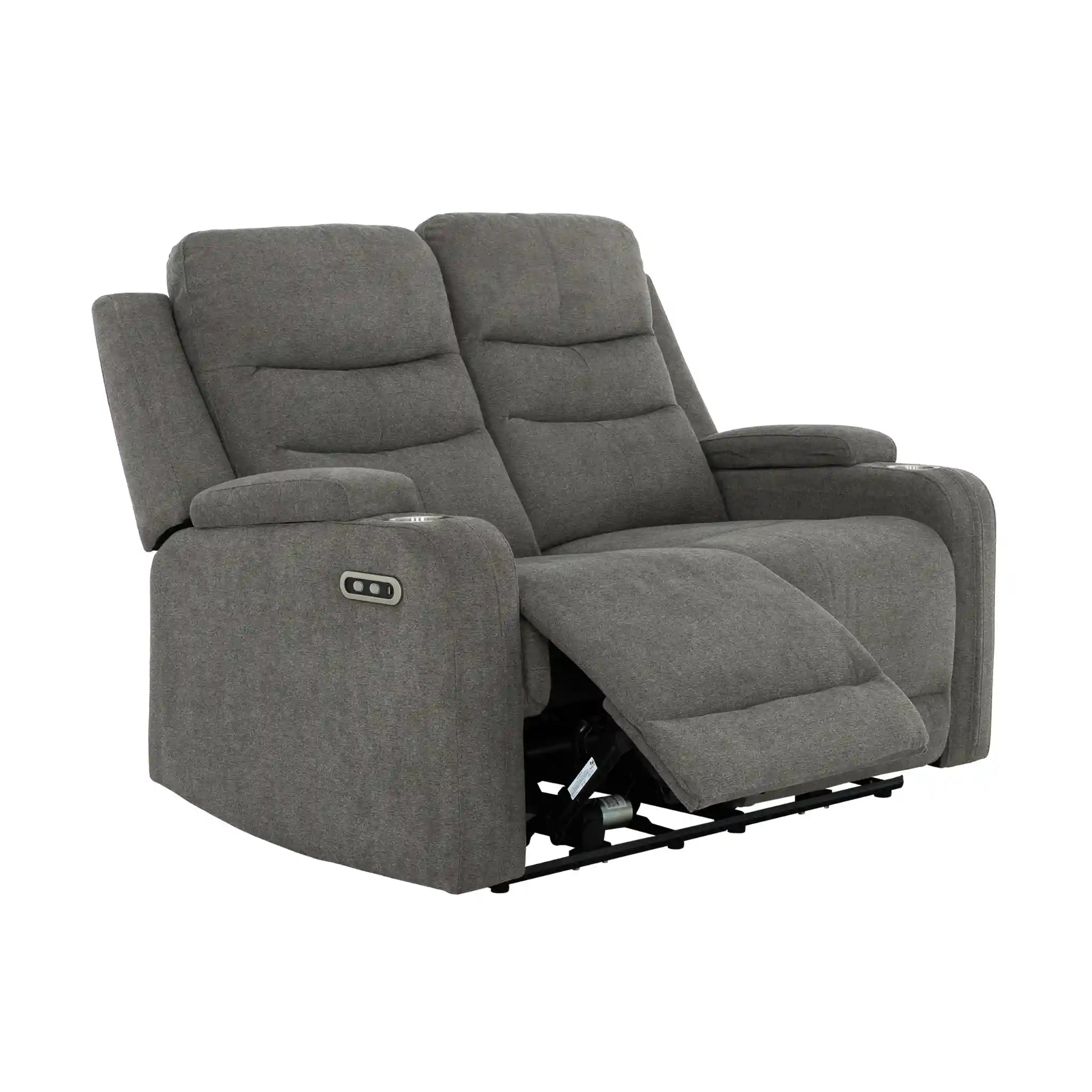 Primo Alfred Causeuse 2 Places Inclinable en Tissu Gris Axel
