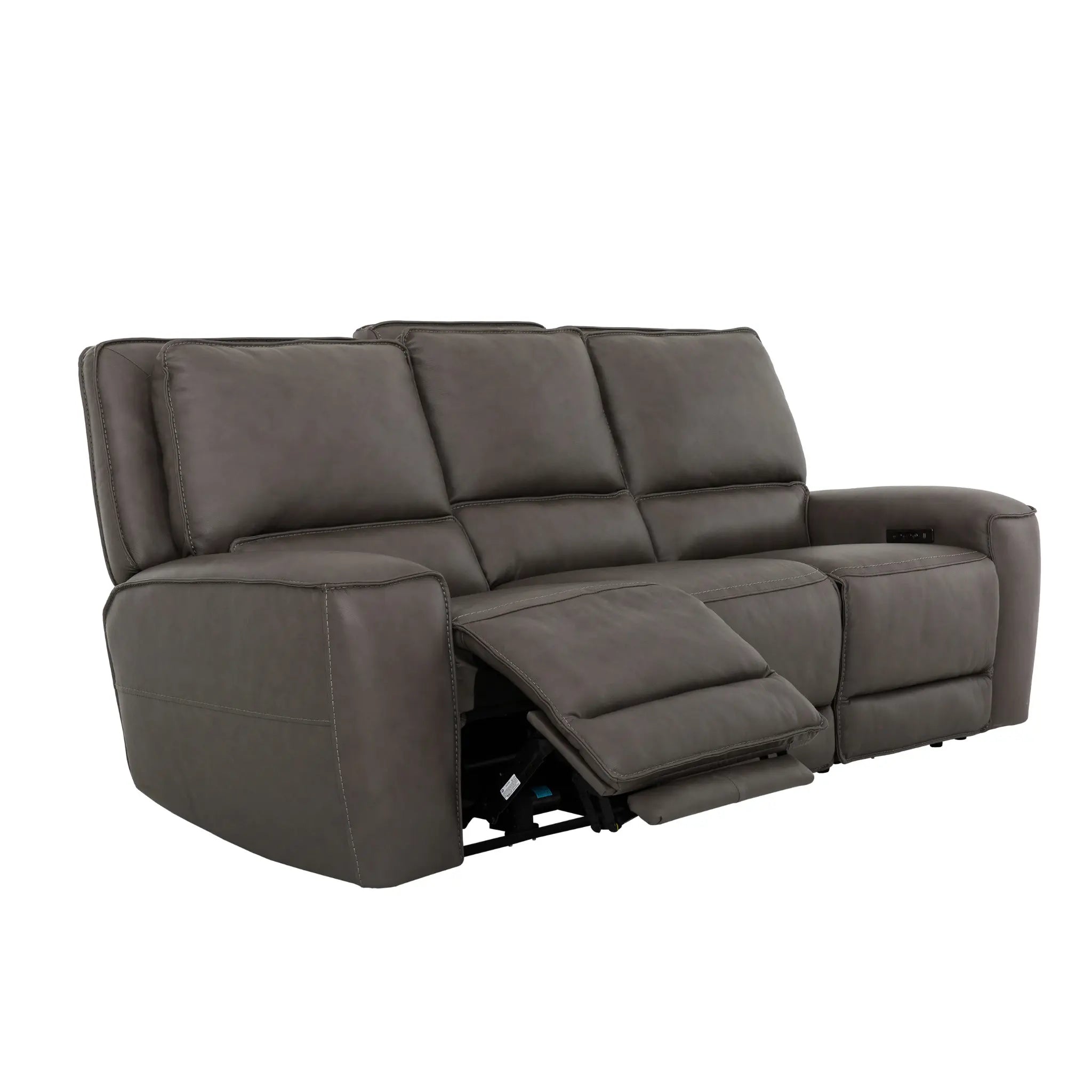 Primo Odessa Sofa Inclinable Électrique en Cuir Véritable Gris