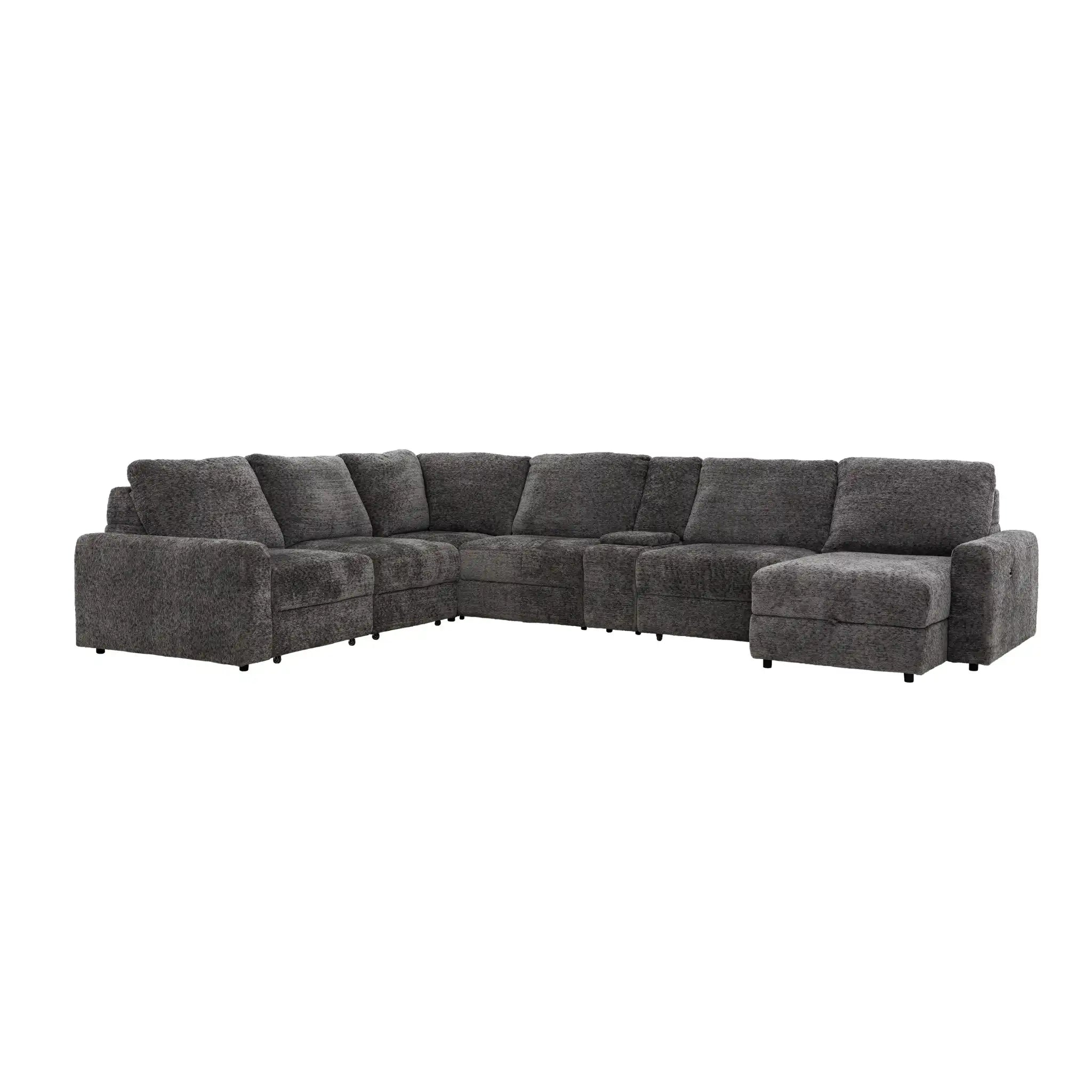 Primo Infinity Sofa Modulaire 7 Pièces Assises Coulissantes Électriques Gris