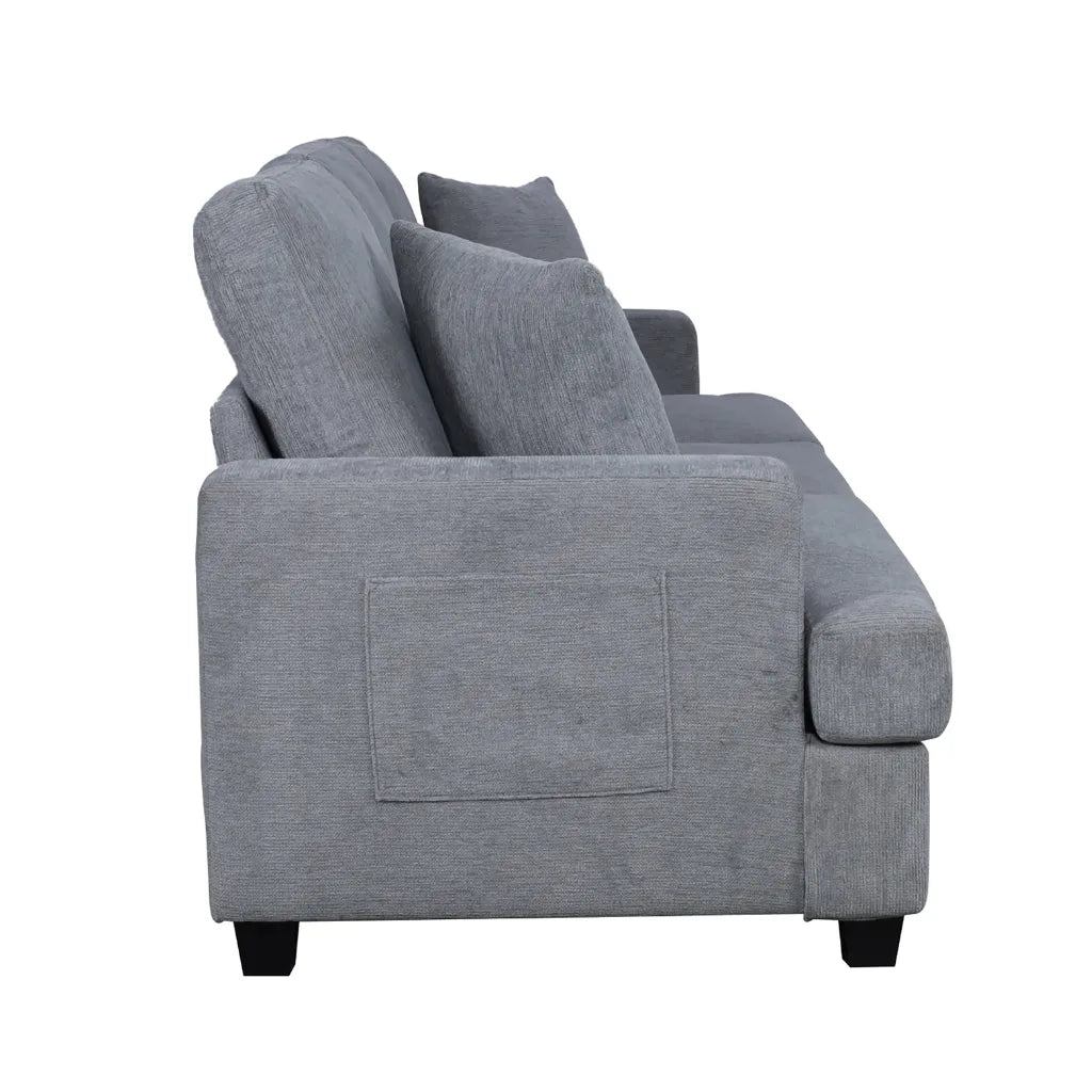 Canapé Fallon – Gris, design moderne et compact